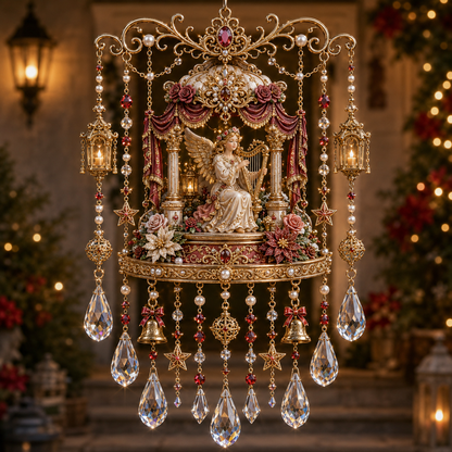 ✨ Kerst Windgong met Kristallen – Laat Jouw Huis Stralen Deze Feestdagen! 🎄💎