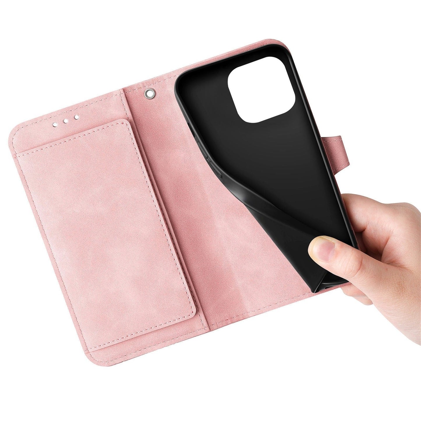 HUID-GEVOEL FLIP LEDEREN ETUI