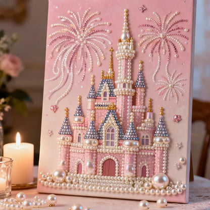 🔥Laatste dag: 50% KORTING - 🏰✨DIY-kralenkunstset - Kasteel met parels🎇