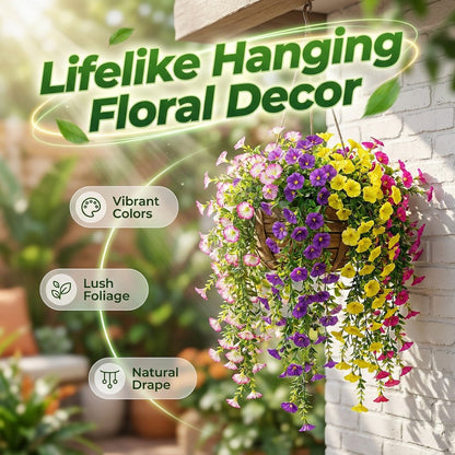 Decoratieve Kunstmatige Winde Hangmand – Vier Seizoenen Bloei 🌸🏡🌿