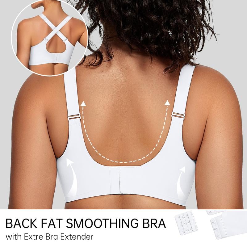 Damesschoenen Draadloze V-Hals Oversteek Mesh Naadloze Push-Up BH