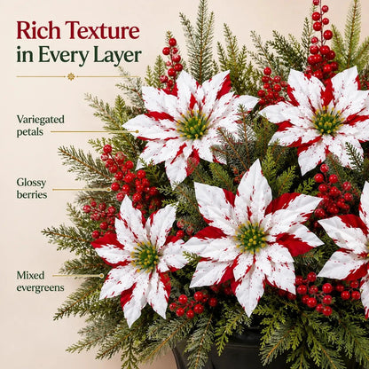 🌸✨ Kunstmatige kerst-winde – bloeit het hele jaar door, geen onderhoud nodig! 🌿