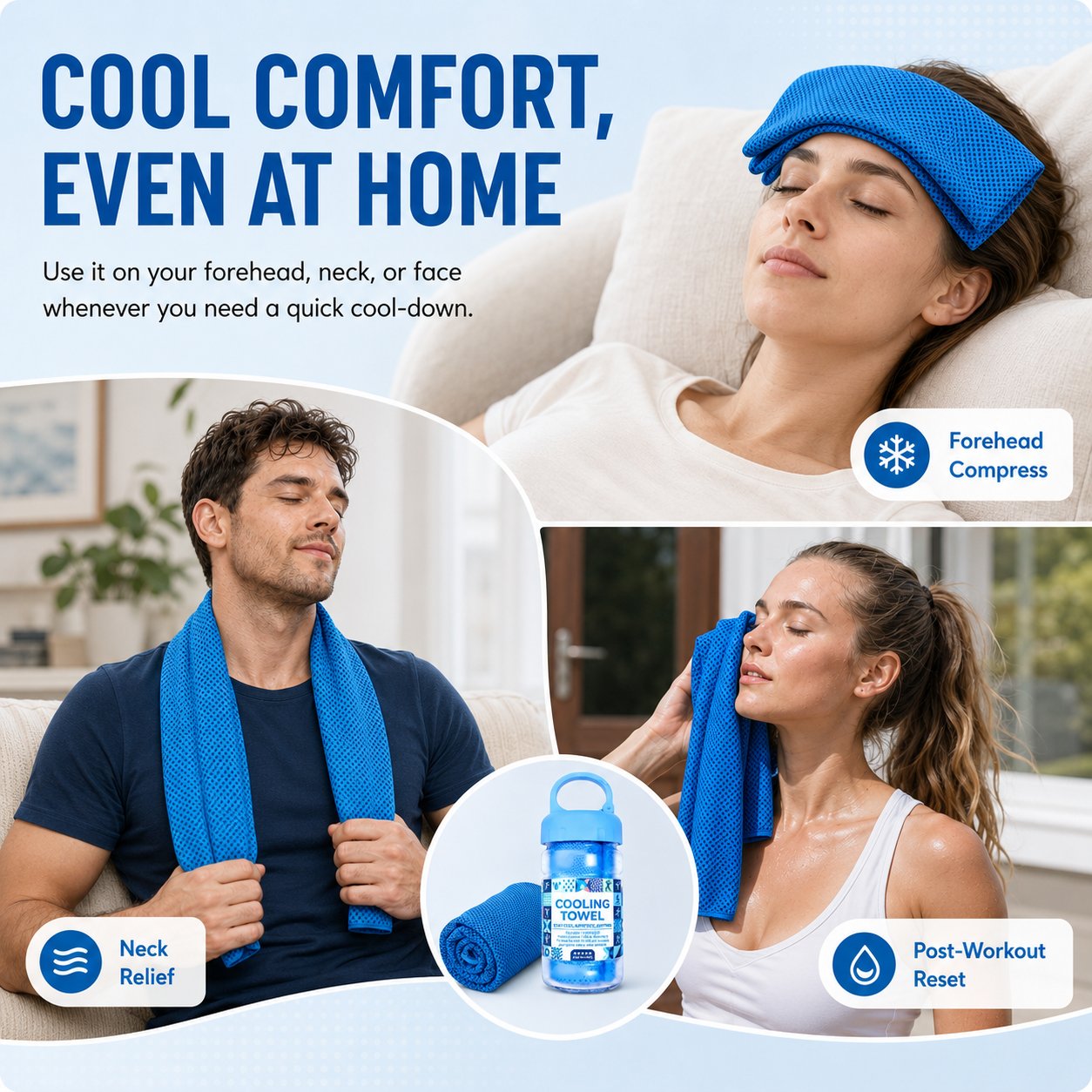 🏃❄️Handdoek tegen koud zweet die je overal en altijd kunt gebruiken! Herbruikbaar, zacht, absorberend, verkoelend en draagbaar