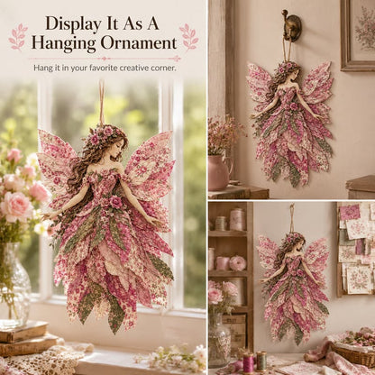 🧚‍♀️🌸 Premium doe-het-zelfpakket ‘Fairy Patchwork’ | Hoogwaardige gelaagde stof met bloemmotiefvleugels – doe-het-zelf, handgemaakte fantasiewanddecoratie ✨