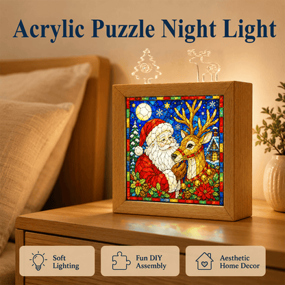 🧩 Nachtlampje met kerstpuzzel — maak je eigen kerstverlichting