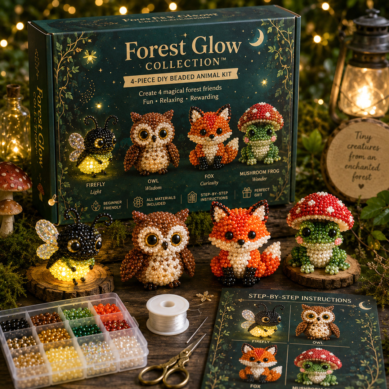 Creëer Magische Werelden Eén Kraal per Keer! 🧶🐉✨ 3D-kralen: dieren & fantasie - doe-het-zelfcollectie