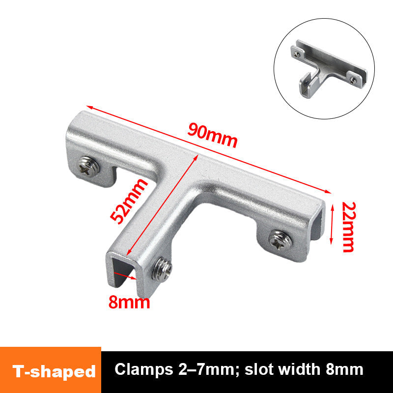 🔩 Hoogwaardige glasklemmen van aluminiumlegering: beugels voor planken en panelen zonder boren! 🛡️