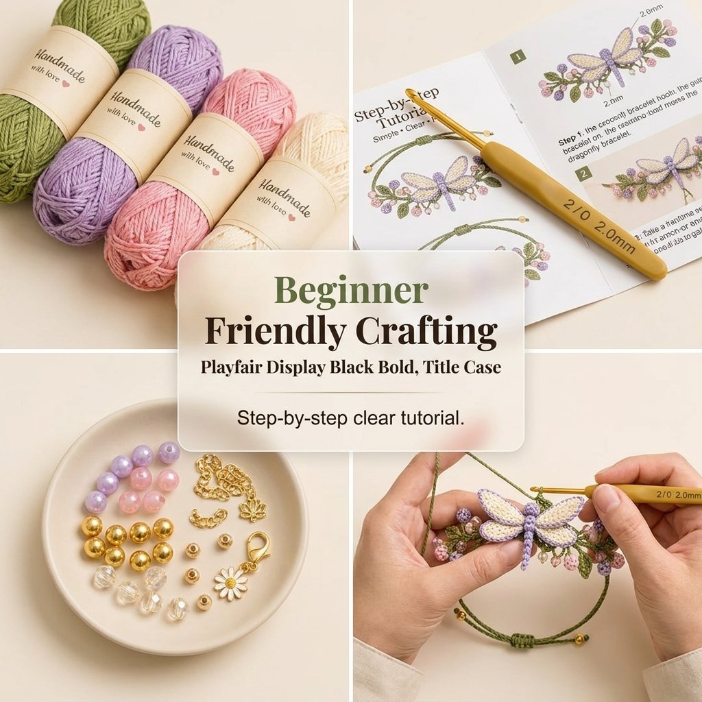 Handgemaakte Bloemen Armband DIY Set – Creatief & Ontspannend 🌸🦋✨