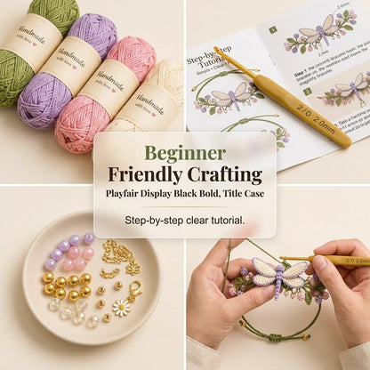 Handgemaakte Bloemen Armband DIY Set – Creatief & Ontspannend 🌸🦋✨