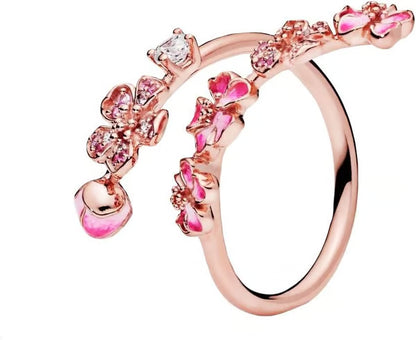 Een Ring Vol Liefde, Geluk en Nieuwe Beginnen! 🌸💖💍Ring met opengewerkte bloesemtak