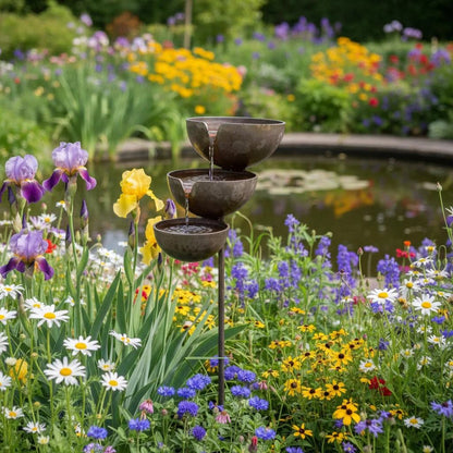 🔥Superaanbieding: 50% KORTING🔥Breng je tuin weer tot leven – Rustgevend, trapsgewijs regenopvangbad voor vogels, om tuindieren te verwelkomen🌿🐦