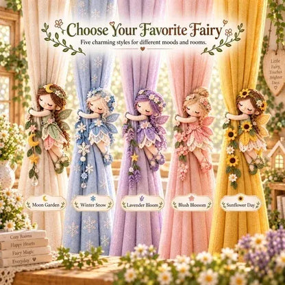 🧚✨ Gehaakte gordijnbandjes ‘Fairy Hug’ – Speelse feeënraamversiering, handgemaakte sieraden & uniek cadeau-idee
