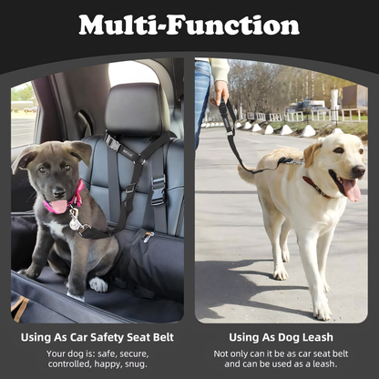 🐕🚙 Slimme 2-in-1 Hond Autogordel – Veilig Onderweg, Overal! ✨
