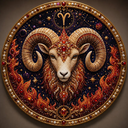 🔥  Maak Je Eigen Hemelse Meesterwerk — 12 Sterrenbeelden Parelkunst DIY Kit ♈🌙