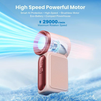 ❄️ Mini Handventilator met LED Display – Krachtige Verkoeling Altijd Binnen Handbereik 🌬️✨