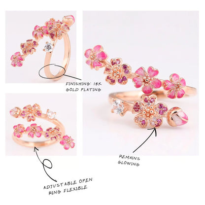 Een Ring Vol Liefde, Geluk en Nieuwe Beginnen! 🌸💖💍Ring met opengewerkte bloesemtak
