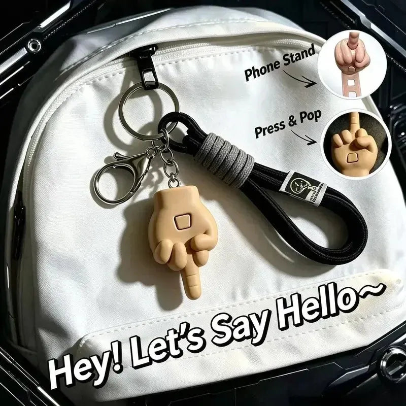 🎁🖕 Grappige hanger met uitschuifbare middelvinger