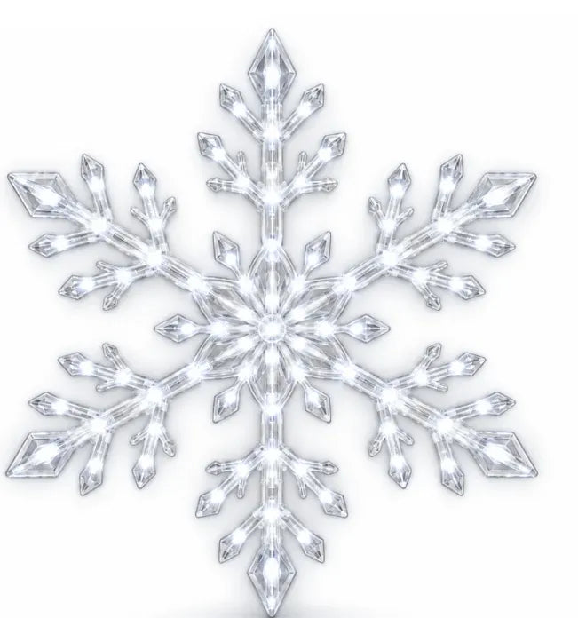 ❄️✨ LED-wandlampjes in de vorm van sneeuwvlokken — 3D-kerstversiering met afstandsbediening, blauwe en witte gloed
