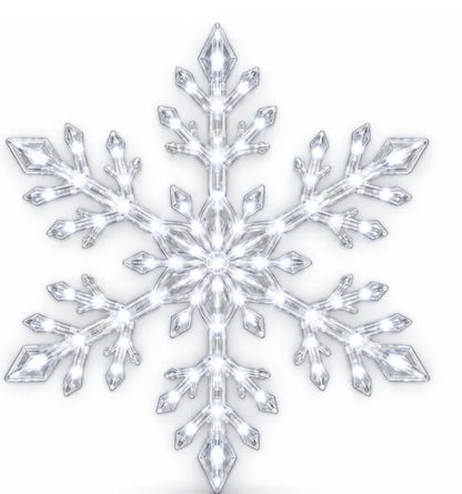 ❄️✨ LED-wandlampjes in de vorm van sneeuwvlokken — 3D-kerstversiering met afstandsbediening, blauwe en witte gloed