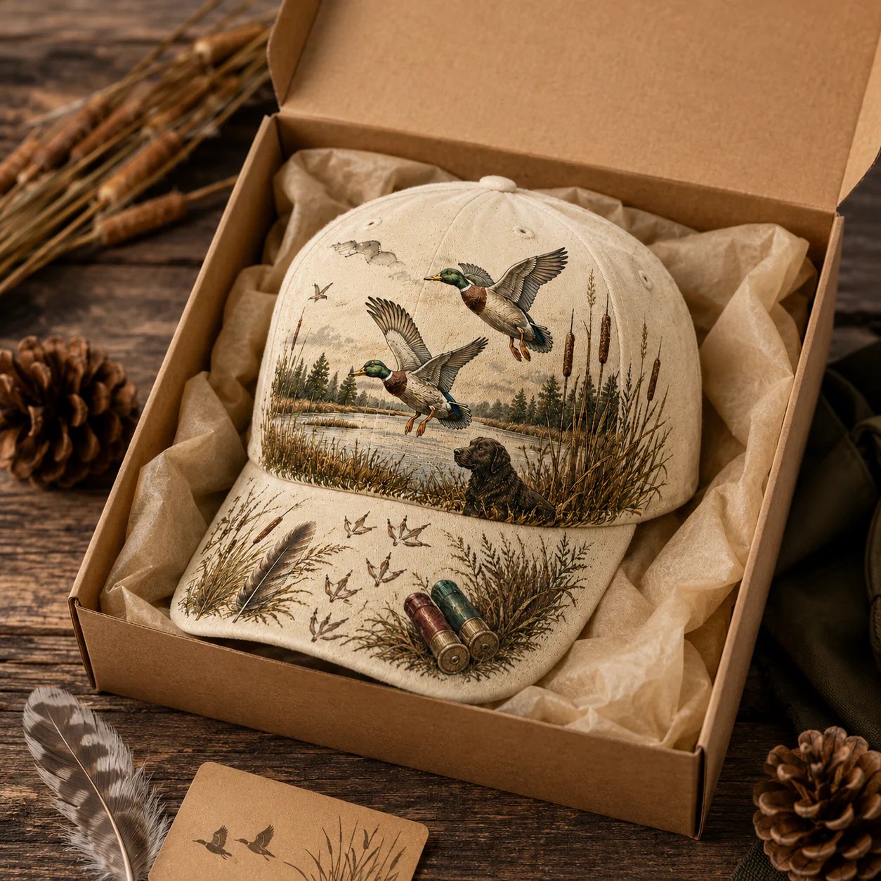 💥SPECIALE AANBIEDING 50% KORTING -🦆 WILD & READY-HOED VOOR DE EENDENJACHT - 100% KATOEN