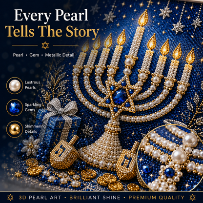 🕎✨ Hanukkah Pearl Art DIY-set — maak samen iets moois, parel voor parel
