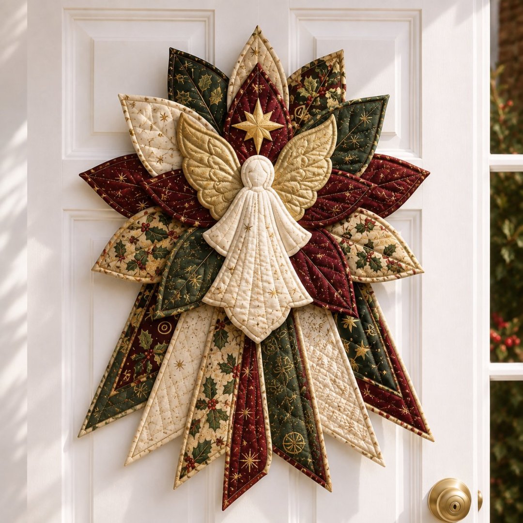 🎄DIY Quilted Christmas Patchwork Deurdecoratie Kit✨