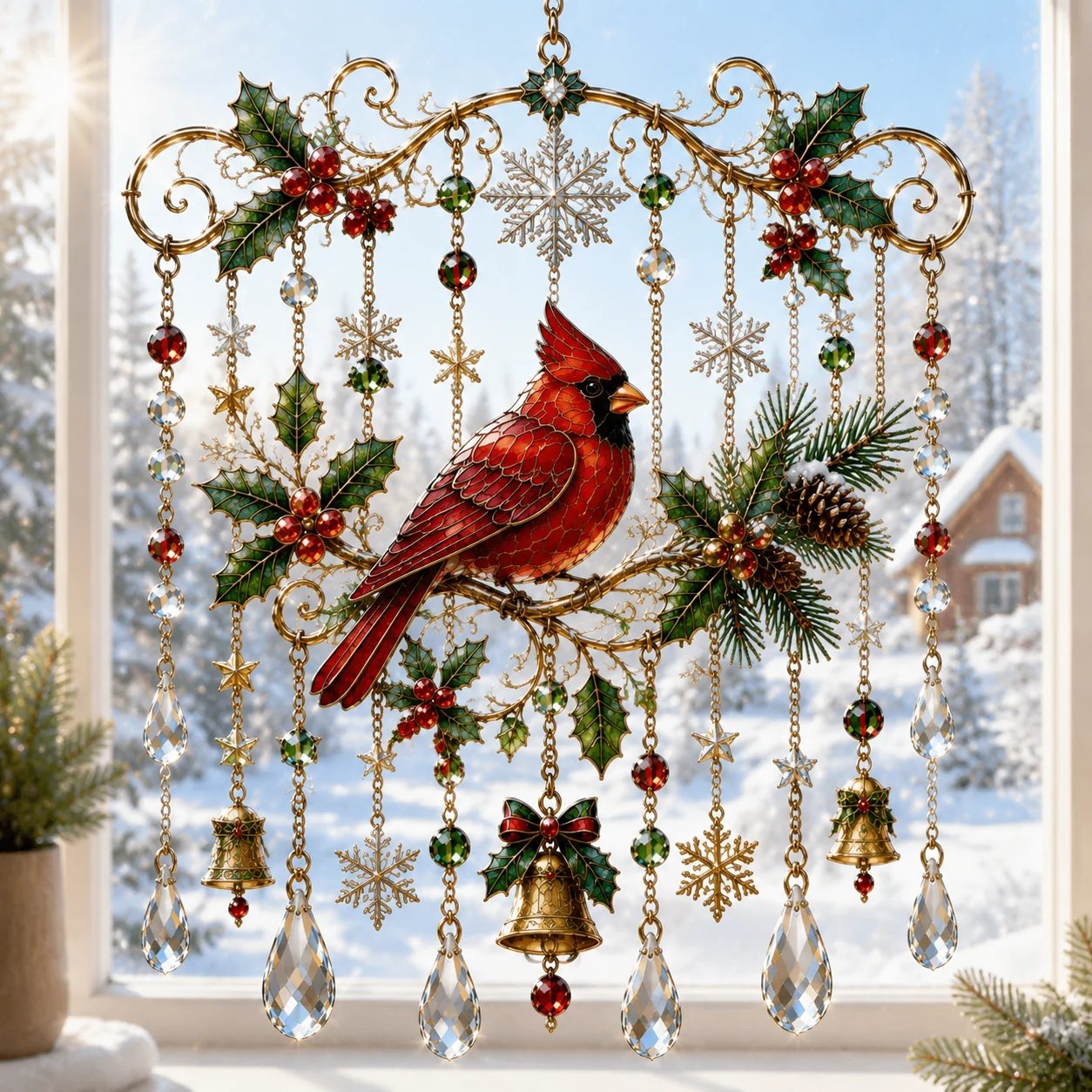 🌟 Elegant Christmas Glass Bell – Een Tijdloze Kerstdecoratie Vol Warmte! 🎄🔔