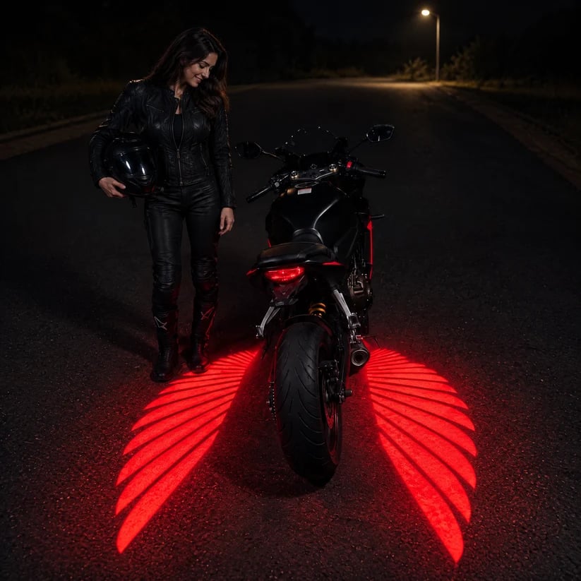 🏍️LED-projectorlampen voor motorfietsen in de vorm van engelenvleugels