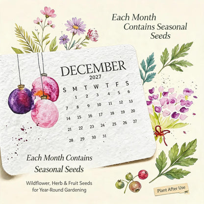 🌱 Milieuvriendelijke Plantbare "Tijdloze" Zaadkalender 2027 ✨