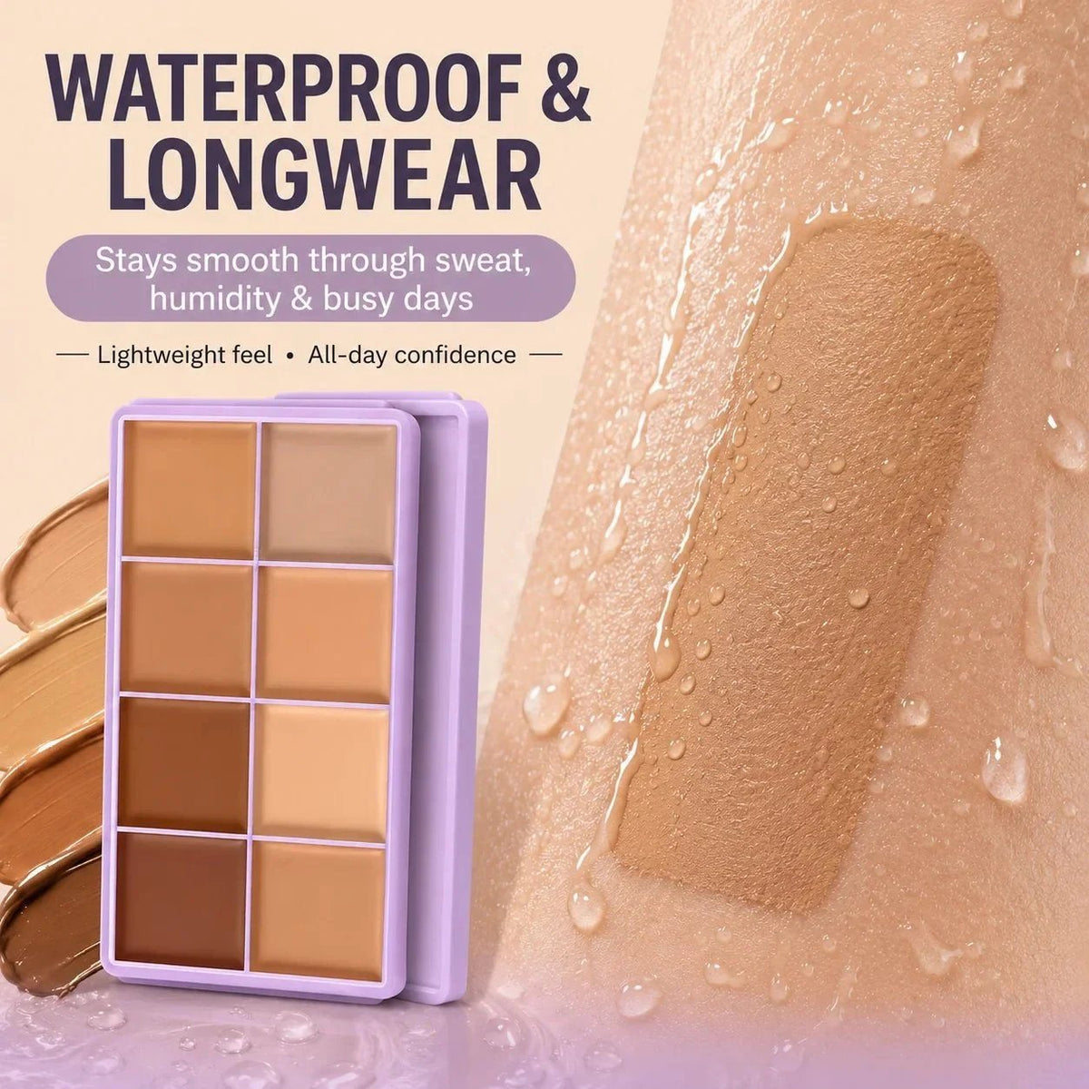 ✨💥🎨 8-kleuren mat concealerpalet – Waterbestendig, volledige dekking voor het corrigeren, contouren en bedekken van tatoeages ✨