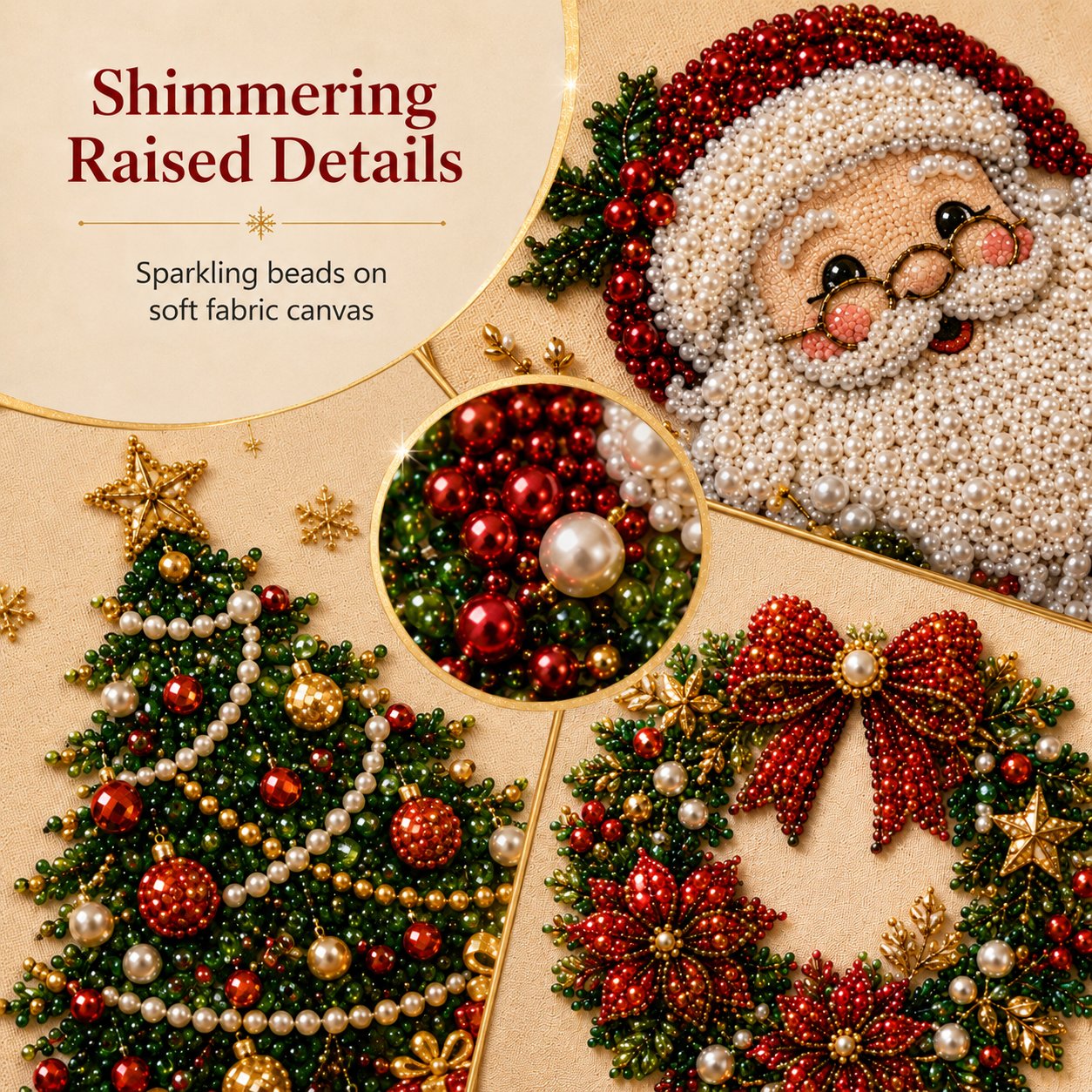 🧘Ontspannend en geschikt voor beginners - 🎨💎DIY-kerstpakket voor parel-diamantschilderij