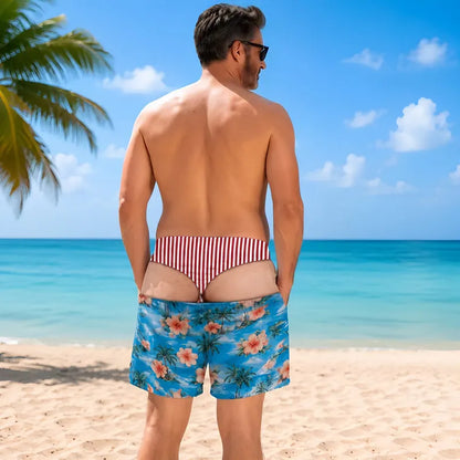 😄🐆Leuke strandzwemkleding van denim met luipaardprint