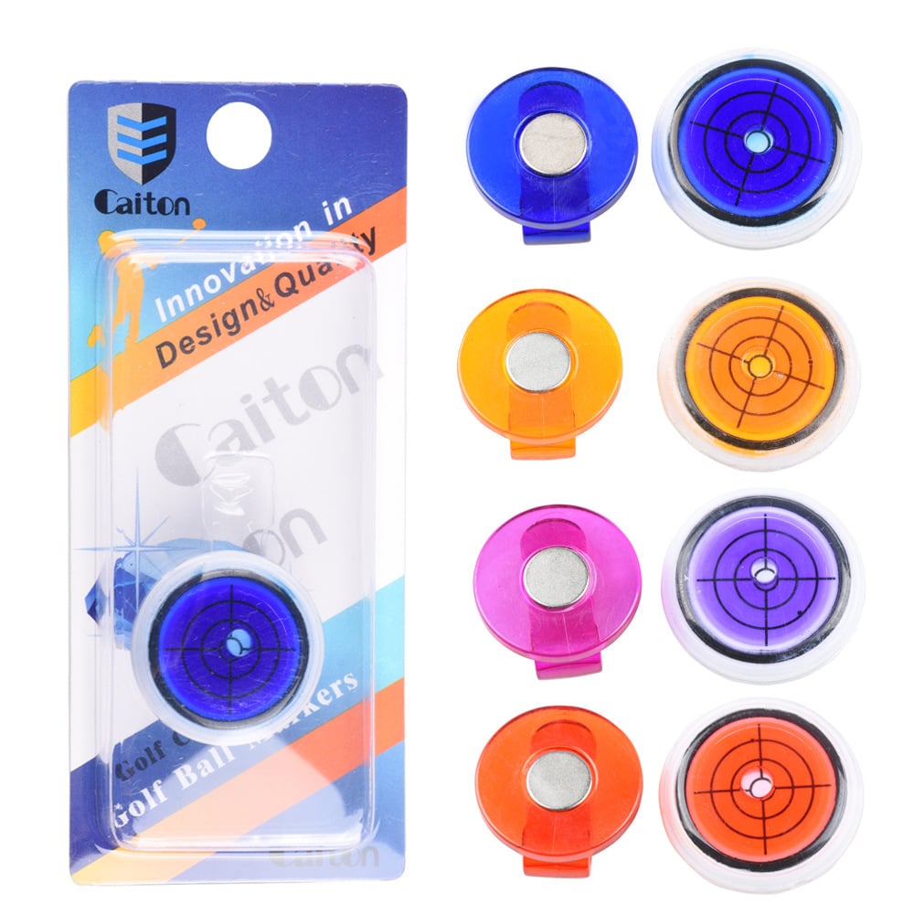 🔥(Golftrainer) Golfbalmarker Ronde dop Clip Mark met waterpasfunctie