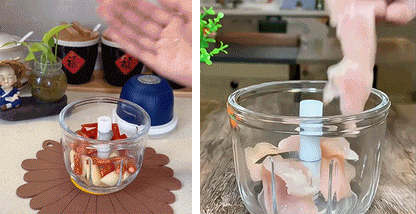 📢📢40% KORTING !! Draadloze Mini Elektrische Food Chopper – Snel, Stil & Super Handig! 🔪⚡