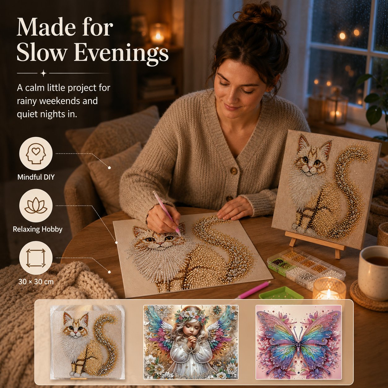 🔥2026 HOT SALE 50% KORTING – 👼✨Sparkling Crystal Diamond Art Kit For DIY Wall Decor