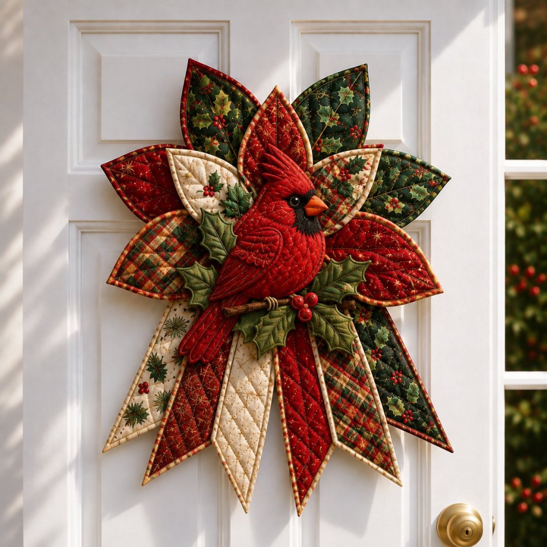 🎄DIY Quilted Christmas Patchwork Deurdecoratie Kit✨