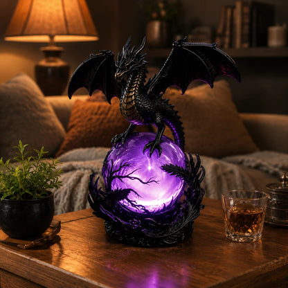 🔮Gotische draken-LED-kristallenbol voor een donkere, esthetische inrichting