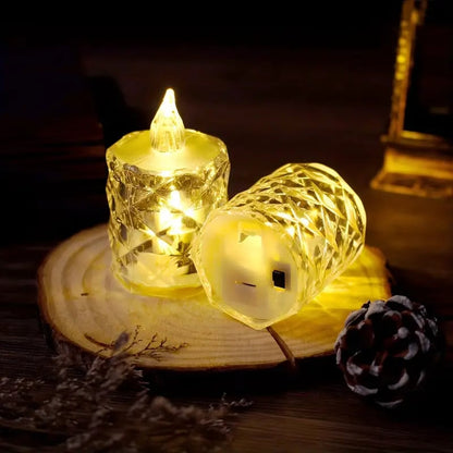 Vlamloze lamp in kristal