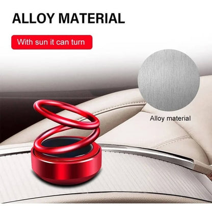 🚗Zonneauto roterende dubbele ring hangende aromatherapie-ornamenten💖