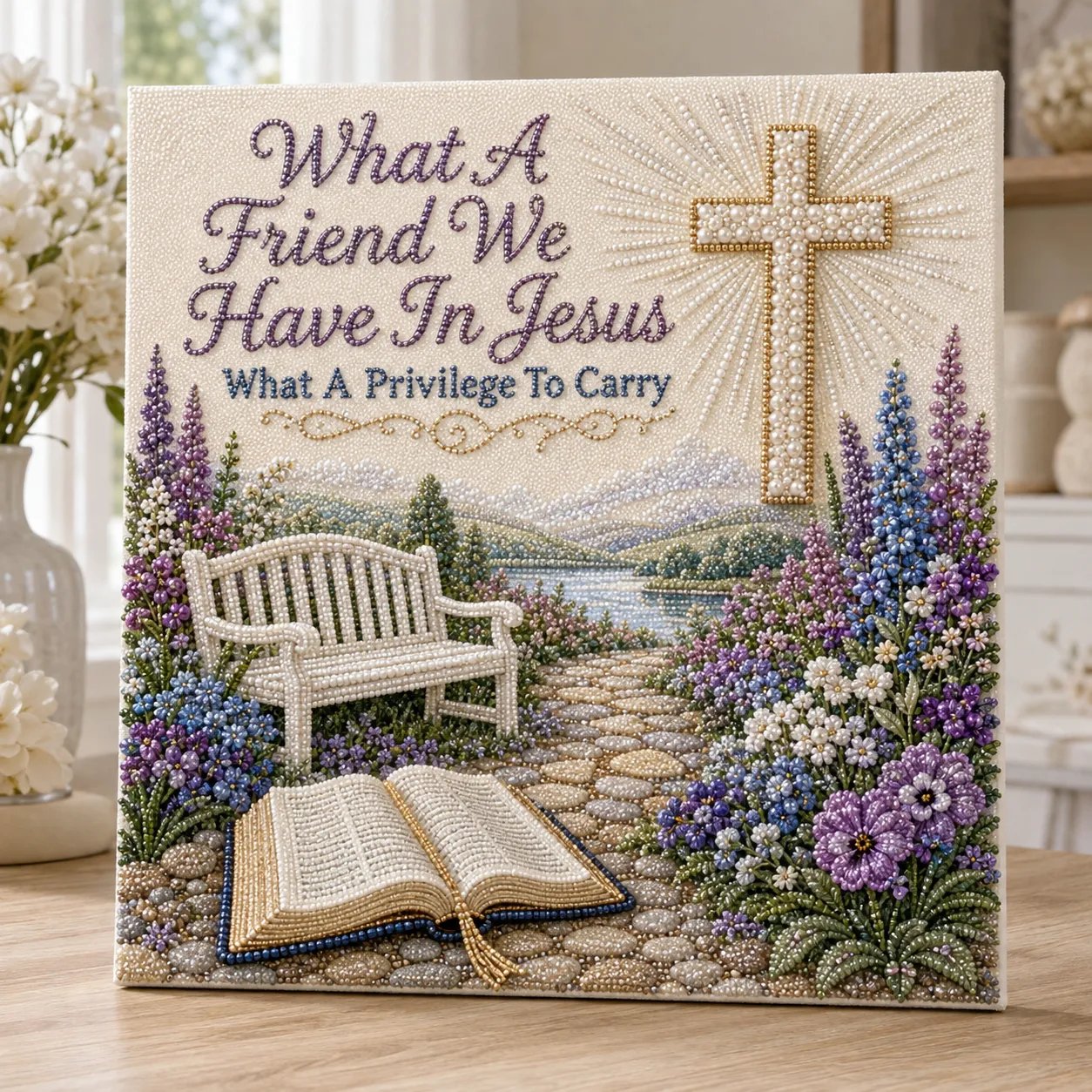 ✝️ Beginner-Friendly Sacred Hymn Pearl Art Kit Collection | Luxury Christian Hymn Artwork with Scratch-Resistant Non-Fading Pearl Beads DIY Faith-Inspired Decor 🙏✨
