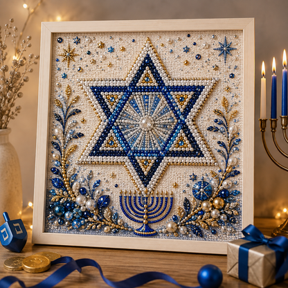 🕎✨ Hanukkah Pearl Art DIY-set — maak samen iets moois, parel voor parel