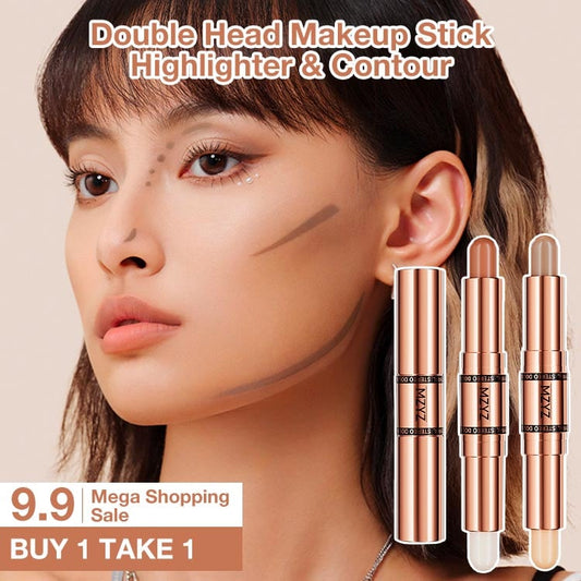 Double Head Makeup Stick-Highlighter & Contour-Snelle en eenvoudige bediening voor beginners, make-up als een professional