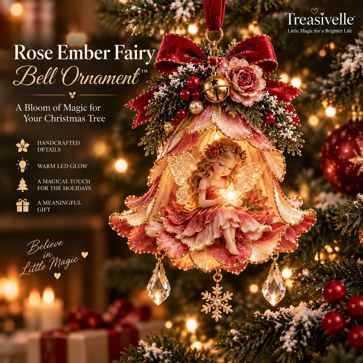 🧚✨ Breng kerstmagie tot leven met de Fairy Bell Ornament! 🎄