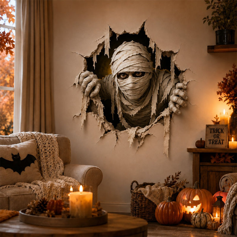 🎃👻 Halloween 3D Muursticker – Laat je Muur Tot Leven Komen! 🕷️