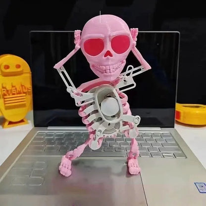 Laat Je Bureau Dansen met Schattige Skeleton Vibes! 🕺💀✨