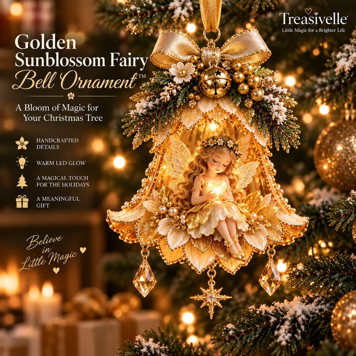 🧚✨ Breng kerstmagie tot leven met de Fairy Bell Ornament! 🎄
