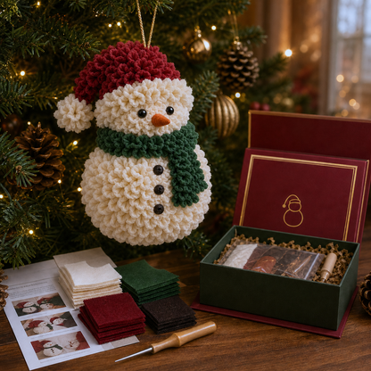 🎄🧵 Stikje voor stikje — DIY-set voor een 3D-kerstbal van stof