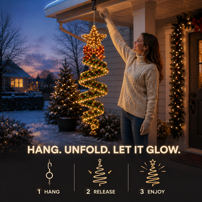 🎄Kerstmagie collectie LED-lichtslingers in spiraalvorm