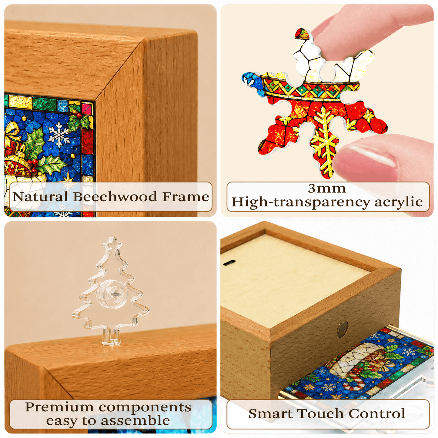 🧩 Nachtlampje met kerstpuzzel — maak je eigen kerstverlichting