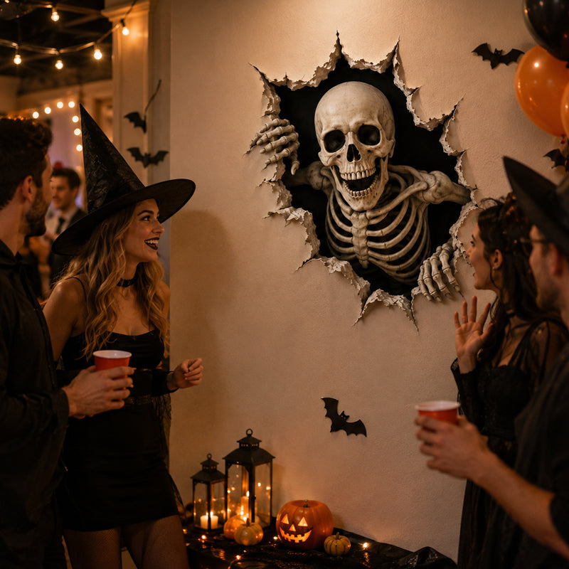 🎃👻 Halloween 3D Muursticker – Laat je Muur Tot Leven Komen! 🕷️